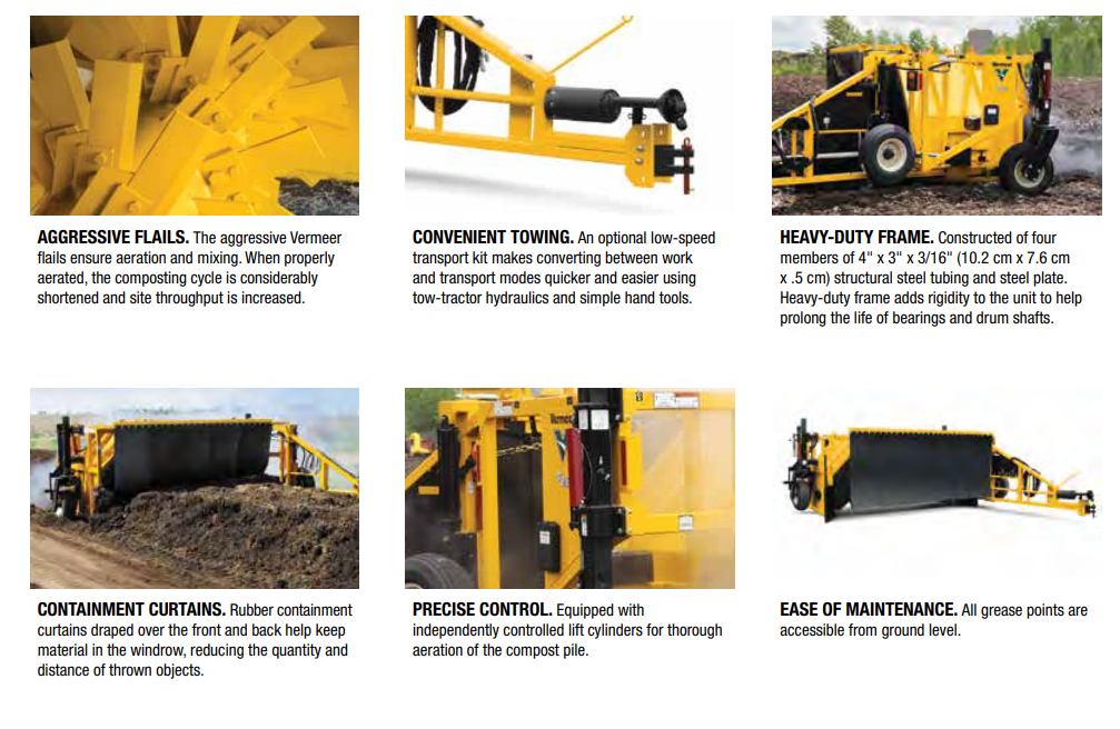 Máy đảo trộn phân hữu cơ Vermeer CT612 Compost Turner