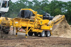 Máy băm cây di động Vermeer cho nhà máy Biomass